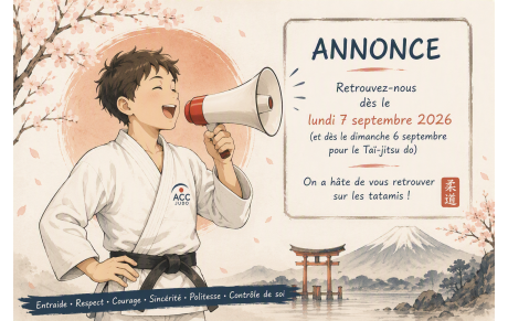 🥋 Saison 2026-2027 : l'ACC Judo fait sa rentrée !